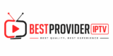 BestProviderIPTV featuring a red and black TV icon with a play button, representing IPTV news, streaming guides, reviews, and tutorials.