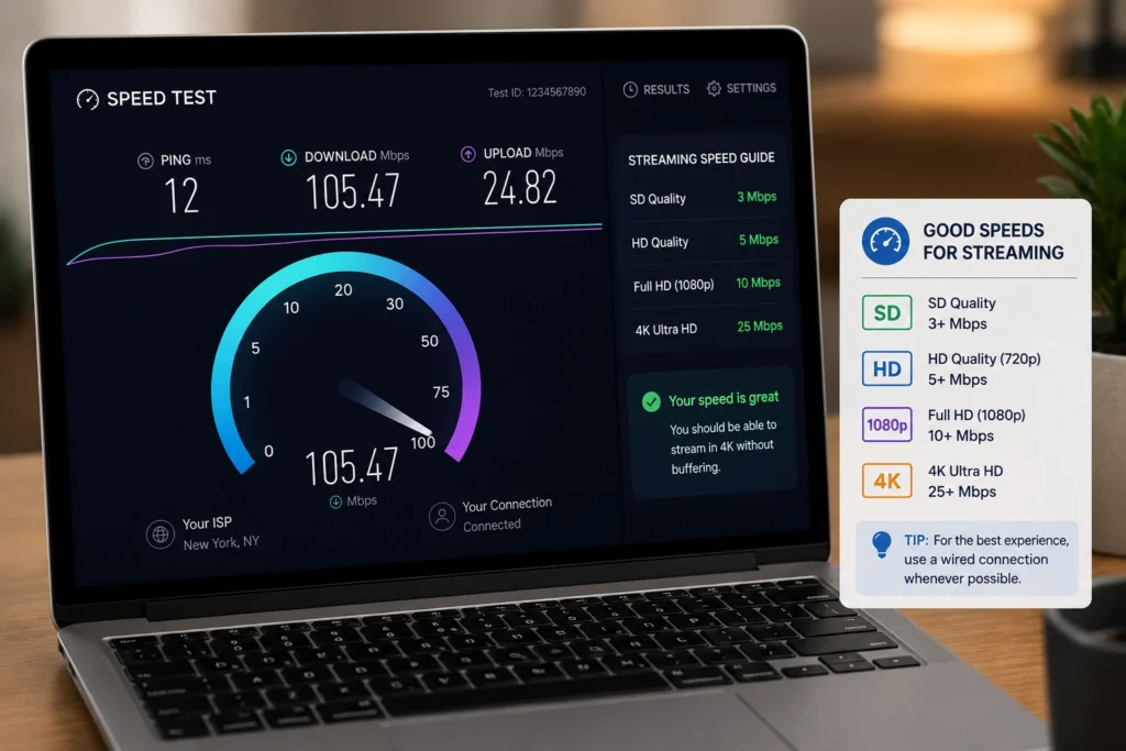 internet speed test for streaming