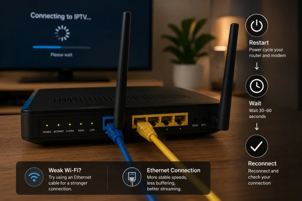 ome router used to troubleshoot streaming connection issues